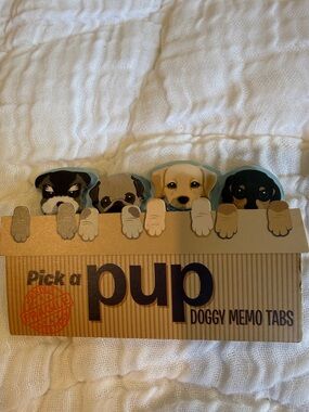 Pick a Pup Doggy Memo Tabs - Beige, Tan & Black Puppy Sticky Notes